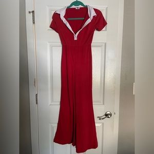 Heart and Heels Red Jumpsuit